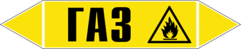 Маркировка трубопровода "газ" (пленка, 507х105 мм) - Маркировка трубопроводов - Маркировки трубопроводов "ГАЗ" - Магазин охраны труда ИЗО Стиль