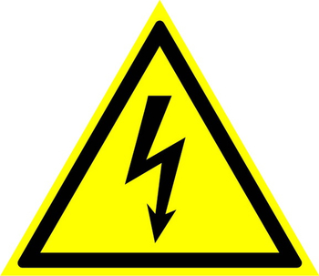 W08 внимание! опасность поражения электрическим током (пластик, сторона 100 мм) - Знаки безопасности - Знаки по электробезопасности - Магазин охраны труда ИЗО Стиль